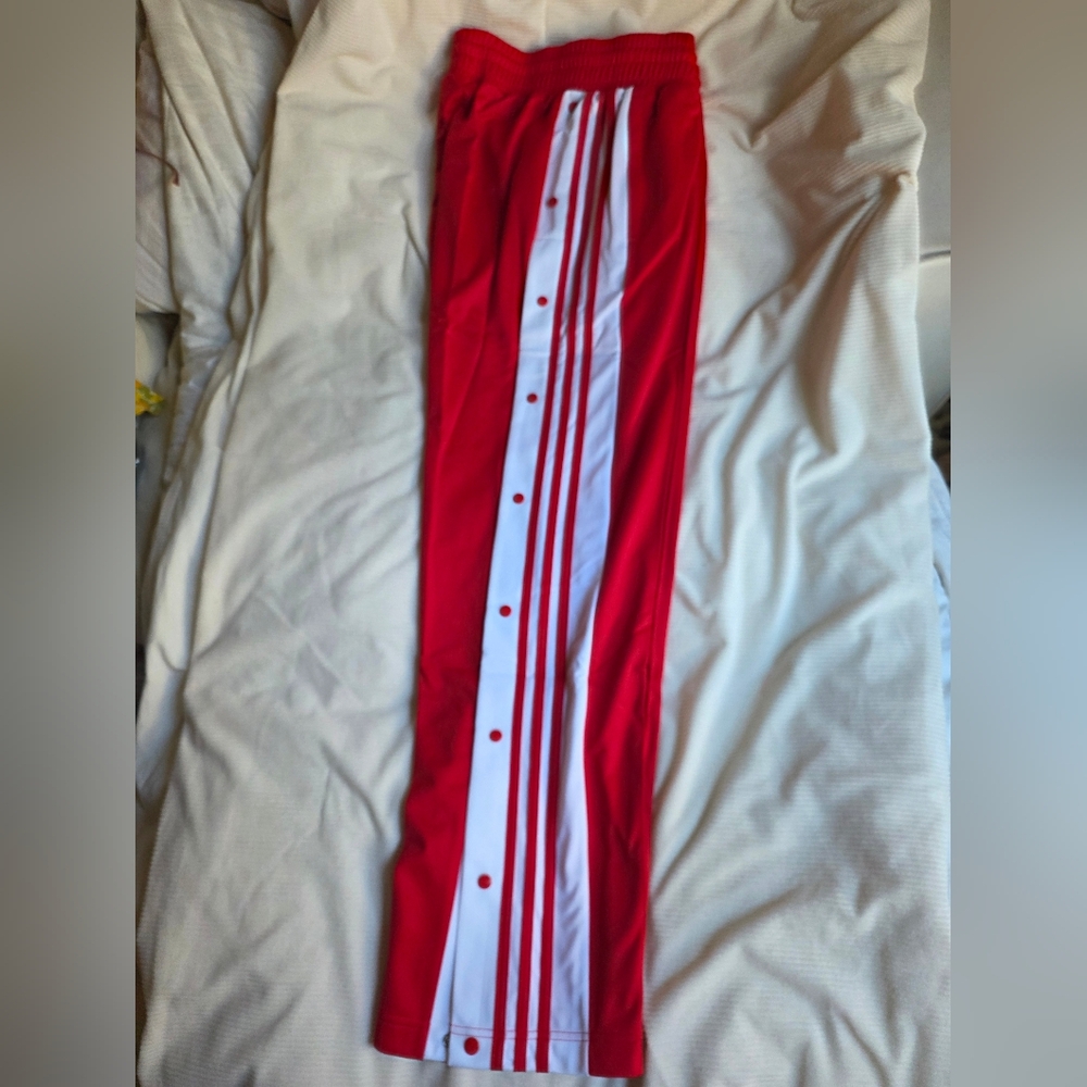 Adidas Women’s Original Adibreak Better Scarlet Red WhiteTrack Pants - Picture 2 of 15